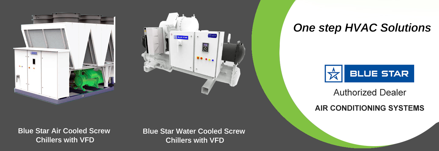 Blue Star Inverter Ducted And Packaged AC Units, Blue Star Inverter Scroll Chillers, Blue Star Process Chillers, Blue Star Air Cooled Screw Chillers, Blue Star Air Cooled Screw Chillers With VFD, Blue Star Water Cooled Screw Chillers